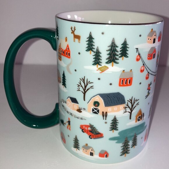 Rifle Paper Co. Other - NEW Rifle Paper Co Holiday Village Porcelain Mug Christmas Winter Drinkware Gift